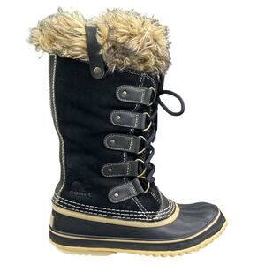 Sorel Women’s Joan Of Arctic Black Suede Winter Boot Size US 7